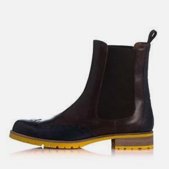 Studio Pollini Colorblock Leather Rain Boot sz. 38 - Picture 4 of 4